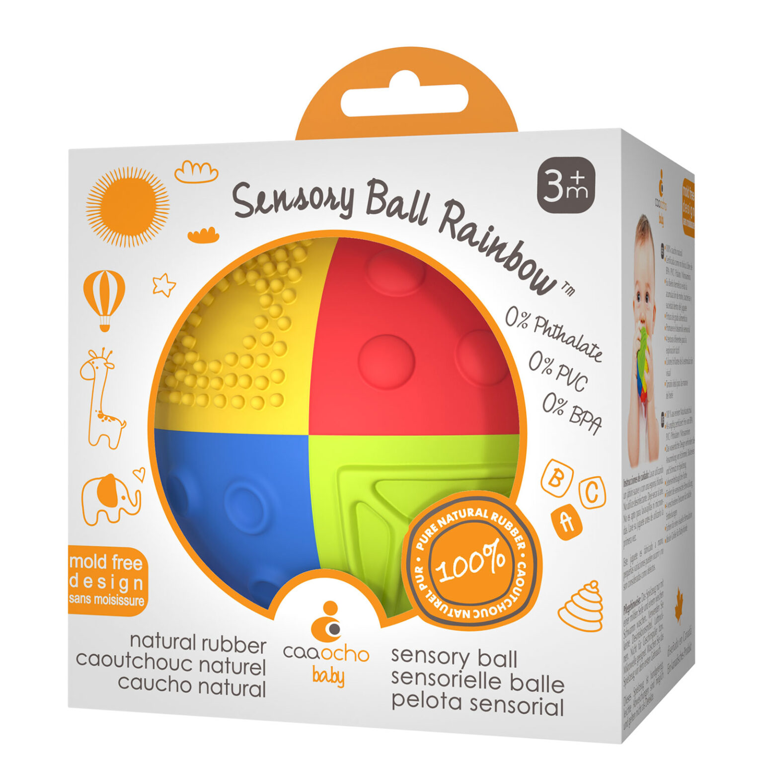 Ball Rainbow 4″ « CaaOcho Toys and Teethers